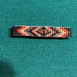 Native American beaded tie clip